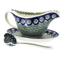 Blue Rose Polish Pottery 239-561 Ceramika Artystyczna Gravy Boat With Ladle -Blue Rose Pottery Store GUEST 8b40003e a6a3 43b3 99fc e5d1dcaeb476