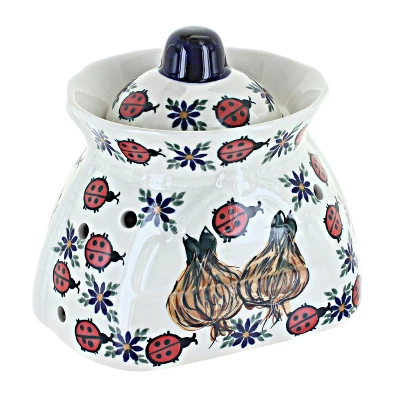 Blue Rose Polish Pottery A50 Andy Garlic Keeper 5 Blue Rose Polish Pottery A50 Andy Garlic Keeper - Image 3