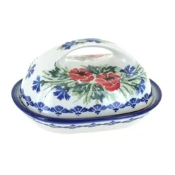 Blue Rose Polish Pottery 15A WR Unikat Butter Dish -Blue Rose Pottery Store GUEST 8be50093 f3e0 4116 ab43 35d1c3ab28fc