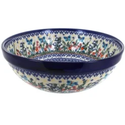 Blue Rose Polish Pottery 77 Vena Medium Serving Bowl -Blue Rose Pottery Store GUEST 8d159504 dd3d 4787 bb52 234cde02d76f