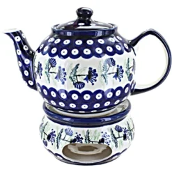 Blue Rose Polish Pottery 596-67 Zaklady Teapot With Warmer -Blue Rose Pottery Store GUEST 8d4a4d29 7578 4247 bbc5 42e711c1c8a0