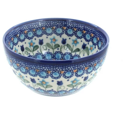 Blue Rose Polish Pottery 71 Vena Dessert Bowl 16 Blue Rose Polish Pottery 71 Vena Dessert Bowl - Image 14