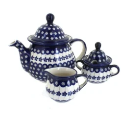 Blue Rose Polish Pottery 1700 Zaklady 3 Piece Tea Set -Blue Rose Pottery Store GUEST 8e5470b5 0c2f 4dce 8562 1ca1c969770f