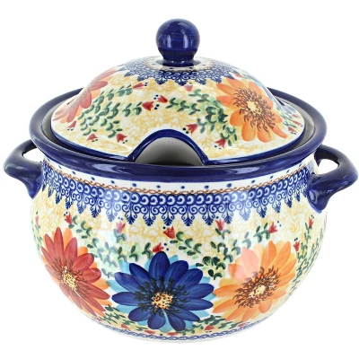 Blue Rose Polish Pottery 347 Vena Large Soup Tureen 8 Blue Rose Polish Pottery 347 Vena Large Soup Tureen - Image 6