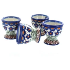 Blue Rose Polish Pottery 38-4 Vena Egg Cup Set -Blue Rose Pottery Store GUEST 8e99c62e 922c 4f4a b5be 5c1f9243697d