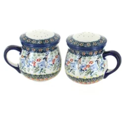 Blue Rose Polish Pottery S138 Manufaktura Salt & Pepper Shakers With Handles -Blue Rose Pottery Store GUEST 8f7f74ed f240 4ec4 91fa e9716574f5cd