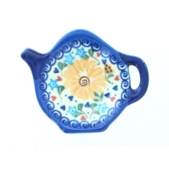 Blue Rose Polish Pottery 324 Vena Tea Bag Holder