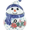 Blue Rose Polish Pottery 647 Kalich Snowman Candy Jar -Blue Rose Pottery Store GUEST 90601c86 9931 4a6a b865 20441fc3f1f5