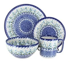 Blue Rose Polish Pottery Vena Dinnerware (16 PC) -Blue Rose Pottery Store GUEST 912c1e1f 76f2 4c1c 86b3 3975d4c35a71