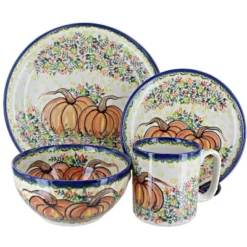 Blue Rose Polish Pottery Vena Dinnerware (16 PC) -Blue Rose Pottery Store GUEST 9179793b 04a0 41ed b080 fd442faef7d0