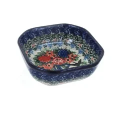 Blue Rose Polish Pottery 516 Ceramika Artystyczna Small Square Dish -Blue Rose Pottery Store GUEST 9202d5a7 2c8d 4e88 b323 4d9436399434