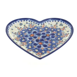 Blue Rose Polish Pottery 393 Vena Large Heart Plate -Blue Rose Pottery Store GUEST 92ac9126 a2a1 408e b3b1 6b7d5a35ef8c