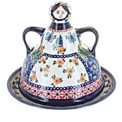 Blue Rose Polish Pottery 1124 Zaklady Small Cheese Lady -Blue Rose Pottery Store GUEST 930a9080 0c99 4955 b482 fcf3ab3363cb