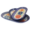 Blue Rose Polish Pottery 8600 Vena 3 Piece Oval Serving Set -Blue Rose Pottery Store GUEST 95e35d88 2776 49a5 9433 e434e1d51078