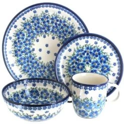 Blue Rose Polish Pottery Zaklady Dinnerware (16 PC) -Blue Rose Pottery Store GUEST 962411b2 980e 450f 96bb 1ccab0aaeef8
