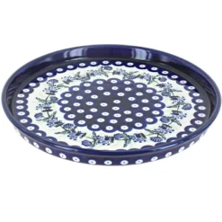 Blue Rose Polish Pottery 524 Zaklady Torte Plate -Blue Rose Pottery Store GUEST 96954f08 4f8c 437a 9057 3396aeb124a1