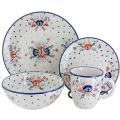 Blue Rose Polish Pottery Manufaktura Dinnerware (4PC) 25 Blue Rose Polish Pottery Manufaktura Dinnerware (4PC) -Blue Rose Pottery Store GUEST 986013e5 3989 4ca1 8b0e 229fcd3342af