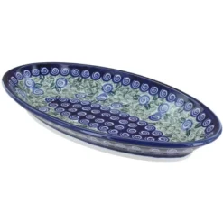Blue Rose Polish Pottery 1103 Zaklady Small Oval Platter -Blue Rose Pottery Store GUEST 988a96ee 6595 4808 b56c 4a94abfff0c5