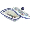 Blue Rose Polish Pottery 66 Vena Butter Tub -Blue Rose Pottery Store GUEST 98907092 18ed 4e8b 9167 3fd52c872f67