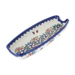 Blue Rose Polish Pottery 159-Vena Corn On The Cob Dish -Blue Rose Pottery Store GUEST 98a201e1 e3a3 4880 b5b3 1082b33a4e6c
