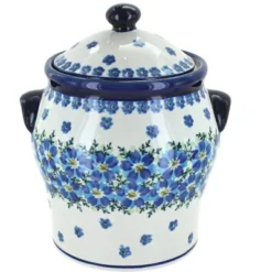 Blue Rose Polish Pottery 1100 Zaklady Large Canister -Blue Rose Pottery Store GUEST 999b38da b146 4164 b1ef f9dbe4cf77e7