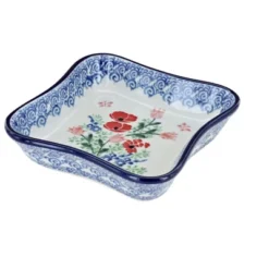 Blue Rose Polish Pottery 630 Ceramika Artystyczna Small Square Dish -Blue Rose Pottery Store GUEST 99a78e60 aa59 47c6 9128 67d2e326d0c3