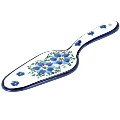 Blue Rose Polish Pottery 1206 Zaklady Cake Server 7 Blue Rose Polish Pottery 1206 Zaklady Cake Server - Image 5