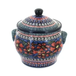 Blue Rose Polish Pottery 1096 Zaklady Small Canister -Blue Rose Pottery Store GUEST 99fae6e4 97ee 4116 96d8 1f11b2f82c45