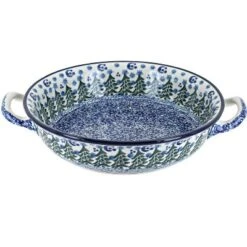 Blue Rose Polish Pottery 419 Ceramika Artystyczna Small Round Casserole With Handles -Blue Rose Pottery Store GUEST 9a27b0fb b0f4 40b8 b67f fc2f6ef6ec7c