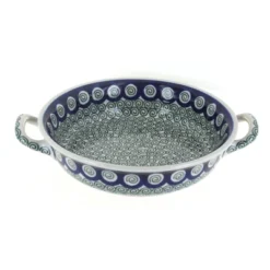 Blue Rose Polish Pottery 419 Ceramika Artystyczna Small Round Casserole With Handles -Blue Rose Pottery Store GUEST 9a510322 97f6 42f8 bedd e4bfb5cf1078