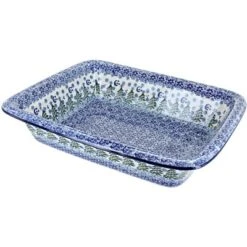 Blue Rose Polish Pottery 855 Ceramika Artystyczna Medium Rectangular Baker -Blue Rose Pottery Store GUEST 9ab2f4d2 ec38 4381 a5a3 669d13244048