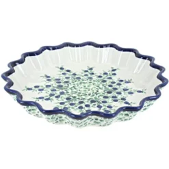 Blue Rose Polish Pottery 1331 Zaklady Scallop Quiche Dish -Blue Rose Pottery Store GUEST 9b518000 503a 459a 8184 211a497aa682
