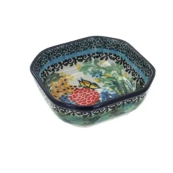 Blue Rose Polish Pottery 516 Ceramika Artystyczna Small Square Dish -Blue Rose Pottery Store GUEST 9b874852 eb05 4d66 98c4 2ff22fe2e0b5