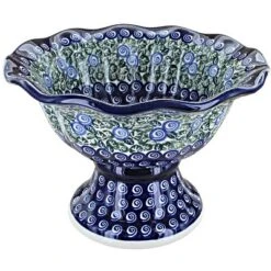 Blue Rose Polish Pottery 1722 Zaklady Pedestal Bowl -Blue Rose Pottery Store GUEST 9b886746 411e 4591 8efd 0f715652c222