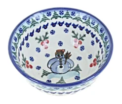 Blue Rose Polish Pottery 12E WR Unikat Large Bowl