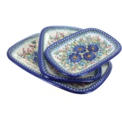 Blue Rose Polish Pottery 6200 Vena 3 Piece Rectangular Serving Set -Blue Rose Pottery Store GUEST 9f1d8a48 dba6 4a6e b9c2 1e617e5f61a7