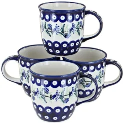Blue Rose Polish Pottery 1800 Zaklady 4PC Mug Set -Blue Rose Pottery Store GUEST a05d32eb b0b2 4971 a874 326cc5ce997b
