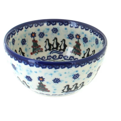 Blue Rose Polish Pottery 71 Vena Dessert Bowl 5 Blue Rose Polish Pottery 71 Vena Dessert Bowl - Image 3