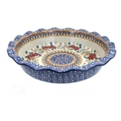 Blue Rose Polish Pottery Z159 Manufaktura Pie Plate -Blue Rose Pottery Store GUEST a18e5147 3e90 40a4 921a 07d92c761783