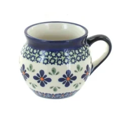 Blue Rose Polish Pottery 912 Zaklady Small Bell Shaped Mug -Blue Rose Pottery Store GUEST a23a0860 31c2 4450 9e6c b1c08a2adea2