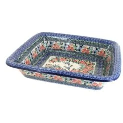 Blue Rose Polish Pottery 855 Ceramika Artystyczna Medium Rectangular Baker -Blue Rose Pottery Store GUEST a27a5c79 d967 459e 92ab 0aee1fae4eb6