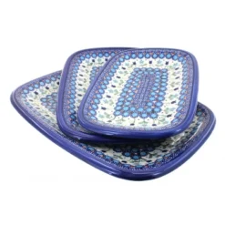 Blue Rose Polish Pottery 6200 Vena 3 Piece Rectangular Serving Set -Blue Rose Pottery Store GUEST a287d294 1346 4548 9c57 514894be6ff3