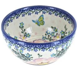 Blue Rose Polish Pottery 71 Vena Dessert Bowl