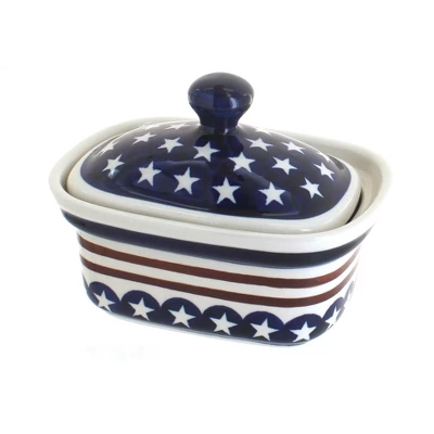 Blue Rose Polish Pottery 1188 Zaklady Butter Tub 12 Blue Rose Polish Pottery 1188 Zaklady Butter Tub - Image 10