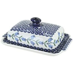 Blue Rose Polish Pottery M080 Manufaktura Large Butter Dish -Blue Rose Pottery Store GUEST a5a0e4ae 7b6c 4ec8 a388 1a2892d3316e