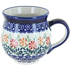 Blue Rose Polish Pottery K068 Manufaktura Large Bubble Mug -Blue Rose Pottery Store GUEST a5b4781c 4f8f 48b3 ab3b aa6137520f83