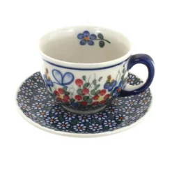 Blue Rose Polish Pottery 33 Vena Cup & Saucer -Blue Rose Pottery Store GUEST a5d83812 c4e1 4c45 b466 89d9af2c8e15