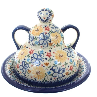 Blue Rose Polish Pottery 91 Vena Cheese Lady 4 Blue Rose Polish Pottery 91 Vena Cheese Lady - Image 2