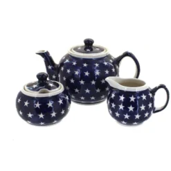 Blue Rose Polish Pottery 5960 Zaklady 3 PC Tea Set -Blue Rose Pottery Store GUEST a6e18c13 b1e4 4d4e b39f ae28f6ef4c37