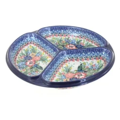 Blue Rose Polish Pottery 484 Ceramika Artystyczna Three Part Divided Dish 10 Blue Rose Polish Pottery 484 Ceramika Artystyczna Three Part Divided Dish -Blue Rose Pottery Store GUEST a7908c97 962b 4840 ac0c 0cc977f10db2